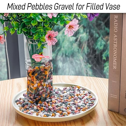 CJGQ 18lb Aquarium Gravel for Plants, 1/4Inch Fish Tank Gravel for Succulent Cactus and Bonsai, Decorative River Rocks Pebbles for Gardening, Flower Pots, Landscaping,Terrarium