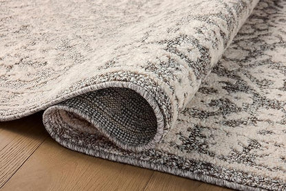 Loloi Magnolia Home by Joanna Gaines Gigi Collection GIG-01 Grey/Ivory 2'-7" x 7'-6" Runner Rug