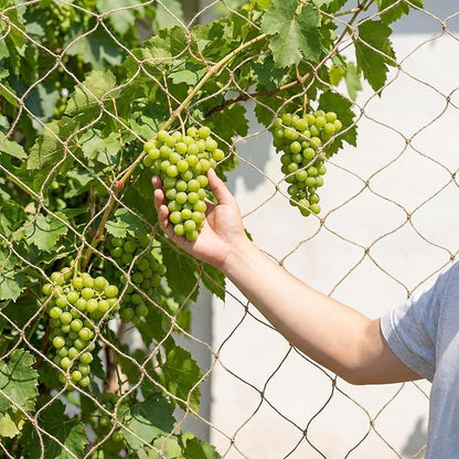 1 Piece 8 ft Jute Net Plant Support Netting Heavy Duty Garden Plant Trellis Netting for Climbing Plants Outdoor Indoor Grow Net for Cucumber Vine Tomatoes Peas Flower Fruits Vegetables