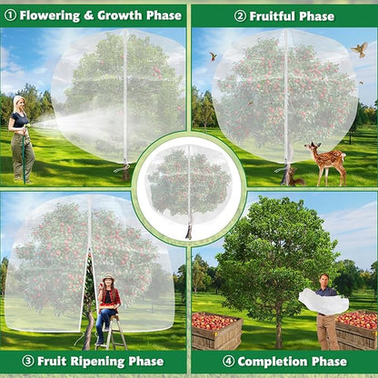 Evoio Bird Netting for Garden Plant Fruit Tree Protection 8 x 10 ft Large Blueberry Bushes Netting Covers Bags with Zipper, Shrubs Bush Tomato Strawberry Berry Barrier Mesh Cover Net Protector
