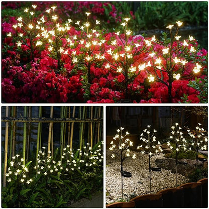 Solar Garden Lights Garden Decor, Solar Flowers Outdoor Decorative,2Pack 40LED Fairy Solar Lights Outdoor Waterproof Outside Yard,Patio,Pathway Decorations,Gardening Gifts for Women Mom