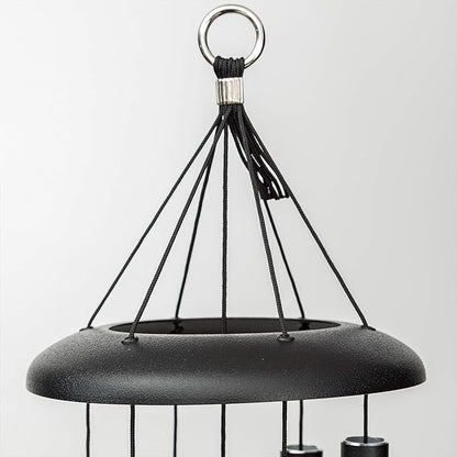 Corinthian Bells by Wind River - 27 inch Black Wind Chime for Patio, Backyard, Garden, and Outdoor Decor (Aluminum Chime) Made in The USA