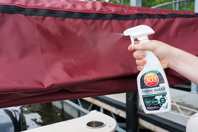 303 Marine Fabric Guard for Boat Covers & Canvas, 16 oz | Restores water and stain resistance on boat covers, canvas, and marine fabrics.