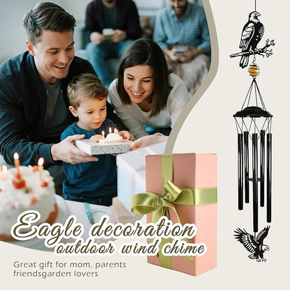 Large Wind Chimes for Outside Deep Tone - 40" Bald Eagle Windchimes Outdoors for Backyard Balcony Porch Home Decor,Memorial Metal Wind Chime Best Gifts for Women/Men Friend Birthday Holiday