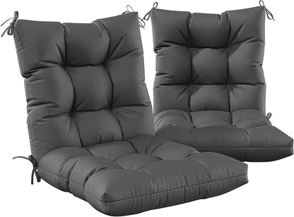 Patio Seat&Back Chair Cushions for Outdoor Furniture，Comfortable Cushions for Rocking/Dining/Lawn Chair-Set of 2