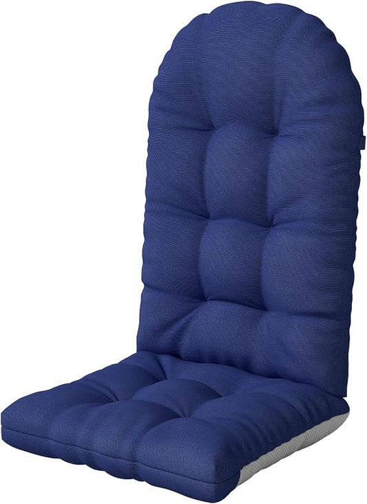 Adirondack Chair Cushion, Thickened High Back Patio Cushions with Tie and Non-Slip Bottom, Water-Resistant and UV-Protected Patio Chair Cushion for Indoor and Outdoor, Dark Blue