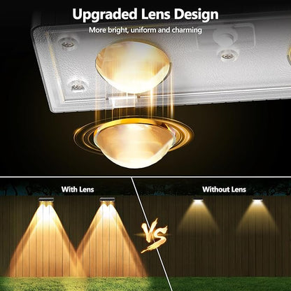 Brizled Solar Fence Lights, 20 Pack 3 Colors 6 Modes 250ml Outdoor Fence Solar Lights, IP65 Waterproof Outdoor Wall Light Landscape Lighting for Backyard Garden Patio Deck Railing Poolside
