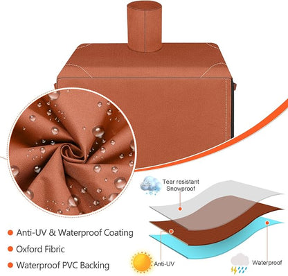 QuliMetal Vertical Smoker Cover for Pit Boss 4/5/7 Series Vertical Smokers, PBV4PS1, Q2000, Pro Series 4/5/7 Vertical Pellet Smokers, Grill Cover for Pitboss 73550, Brown