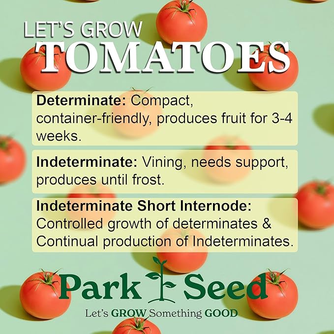 Park Seed Variety of Tomato Seeds, Planting Vegetables, Easy to Grow, Non-GMO, Perfect for Harvesting, Hybrid Purple Boy, Pack of 10