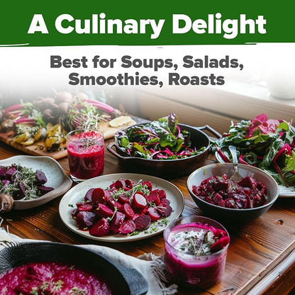 HOME GROWN Detroit Dark Red Beet Seeds 500+ Heirloom Non GMO Seeds for Planting, High Germination, Sweet & Tender Root Vegetable, Edible Greens, Canning, Pickling, Winter Storage (Beta vulgaris)