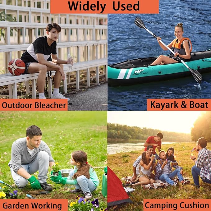 Indoor & Outdoor Folding Chair Cushion Without Back Support, Foldable Portable Stadium Seat,Chair Cushion for Sports Events, Outing, Travelling，Hiking, Fishing