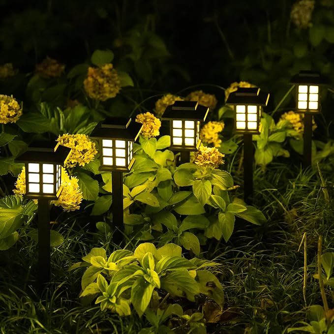 SOLPEX 16 Pack Solar Outdoor Lights, Path Lights, Walkway Lights Outdoor, Solar Garden Lights, Pathway Lights Waterproof for Garden, Yard, Landscape (Warm White)