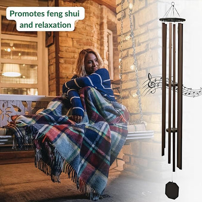 Lambright Chimes Grandfather Clock Extra Large Personalized Wind Chime, Custom Windchimes for Memorial, Sympathy, Loss, Anniversary for Wife, Friend, Mother, Grandmother, Pet - Made in America