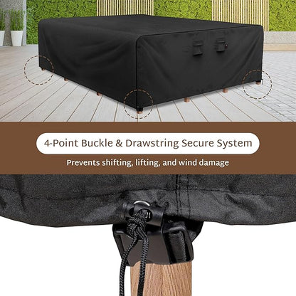 iBirdie Outdoor Patio Furniture Set Covers 120 x 64 inch fit 5 x 9 ft, 60, 62, 64 inch Wide, 118, 120 inch Long Outside Dining Table and Chairs, Waterproof Weatherproof Cover, Heavy Duty 600D