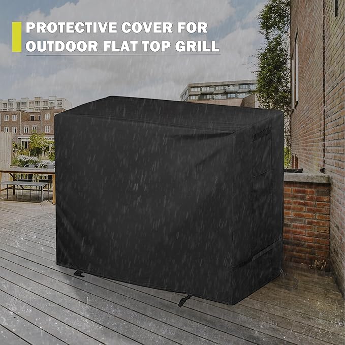 Grill Cover for KingChii 2-Burner 19" Outdoor Flat Top Propane Griddle, Griddle Cover for SKOK Portable 2-Burner Propane Flat-Top Gas Grill