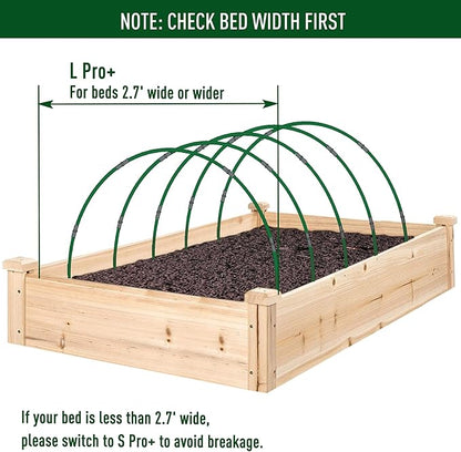 MAXPACE Greenhouse Hoops for DIY 2.7ft or Wider Grow Tunnel, Rust-Free Fiberglass Support Hoops Frame for Garden Fabric, Plant Support Garden Stakes, Gardening Supplies, 25pcs