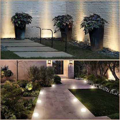 RGBW Warm White Low Voltage Landscape Lighting 10W Color Change LED Well Landscape Lights IP67 Waterproof Outdoor Landscape Lighting 12V-24V Pathway Garden Deck In-Ground Lights (6)