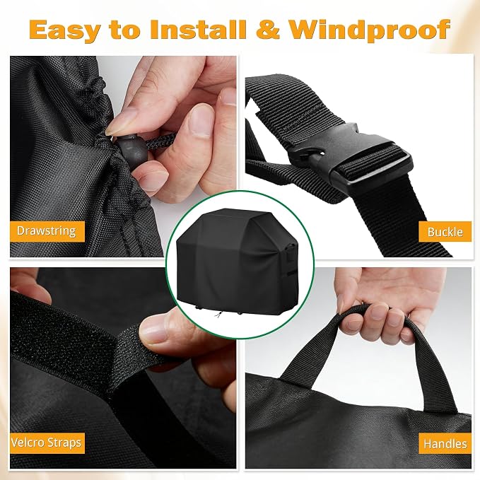 Grill Cover for Monument Denali (Pro) 4+1 / Denali 425 / Denali 405, Heavy Duty Waterproof All-Weather Protection, Outdoor Fade Resistant BBQ Grill Cover (60" W×23" D×44" H)