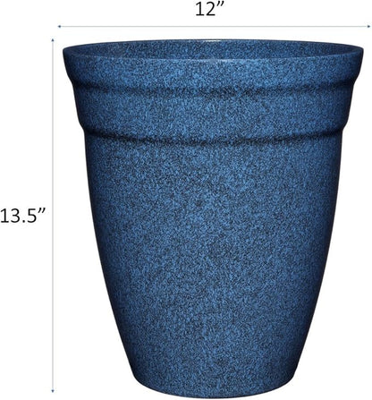 Classic Home and Garden Premiere Collection Planter, Allaire 12", Indigo