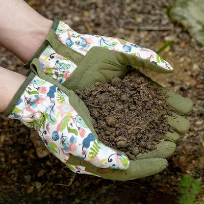 Baidast Gardening Gloves for Women, Breathable Leather Garden Gloves with Grip, Thorn Proof Work Gloves
