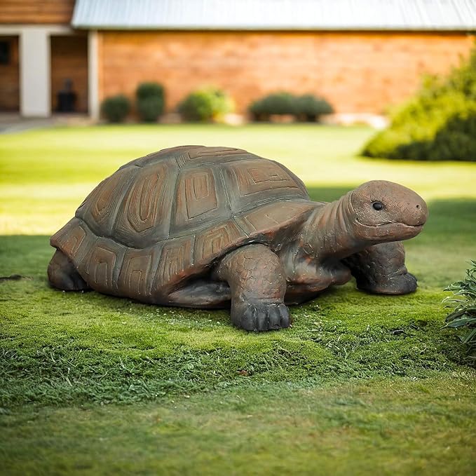 SKYFIRE Turtle Statues for Garden - 34.2” x 18.1” x 11.4” Fiber Reinforced Concrete Figurine Statue, Garden Sculptures & Statues Decor for Outdoors, Lawn, Yard - Outdoor Ornaments Gardening Gifts