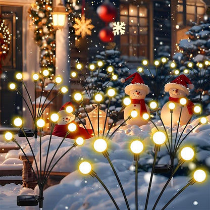 ZFNN Solar Garden Lights Outdoor, 10 Pack 60 LED Solar Firefly Lights, Swaying Waterproof Garden Decor for Yard Patio Pathway Lawn Gardening Gifts