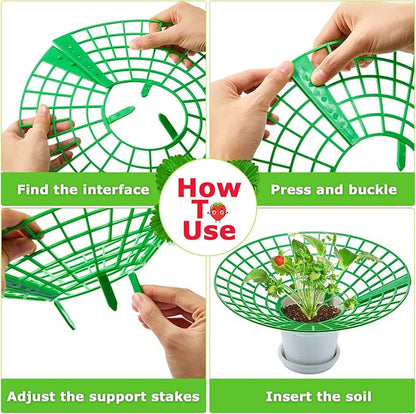 30 Packs Strawberry Supports Strawberry Growing Frame Strawberry Plant Support Plant Protectors Strawberry Trellis Growing Racks Plant Stand with 3 Sturdy Legs for Garden Strawberry Planting