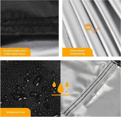 Smoker Cover Fit for Camp Chef Smoke Vault - Vertical, Outdoor Waterproof Grill BBQ Cover Vertical Smoker Covers,Black (16" D x 24" W x 44" H)