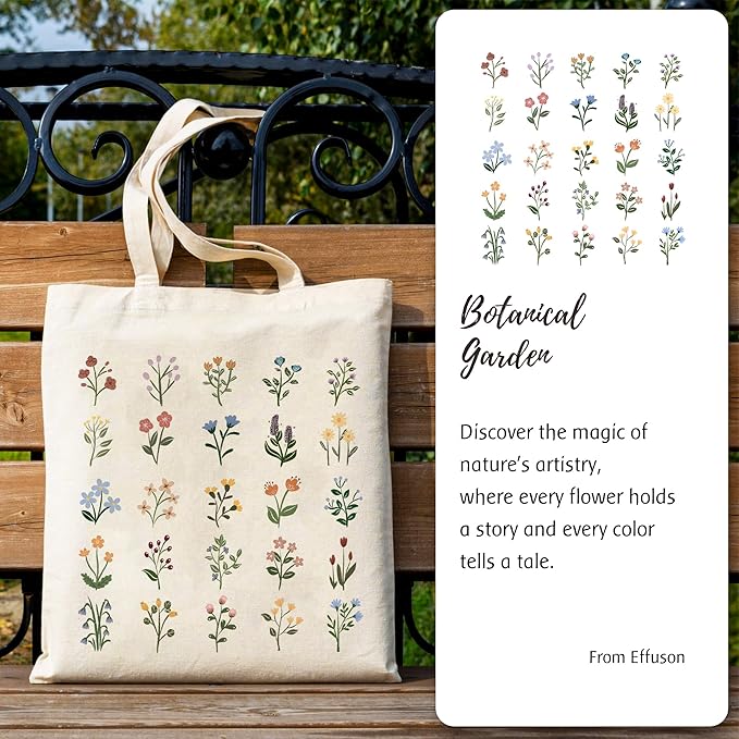 Canvas Tote Bag with Aesthetic Prints, Cute Tote Bag for Women Girls with Wide Strap, Gifts for Cat Book Lovers