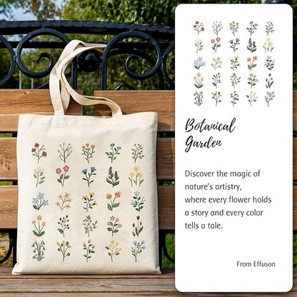 Canvas Tote Bag with Aesthetic Prints, Cute Tote Bag for Women Girls with Wide Strap, Gifts for Cat Book Lovers