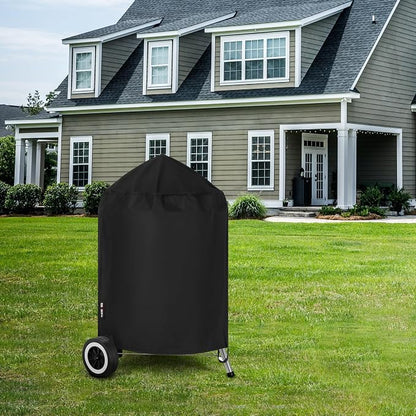 Grill Cover for Weber Kettle Charcoal 22 Inch, Heavy Duty Waterproof BBQ Grill Covers Fade Resistant