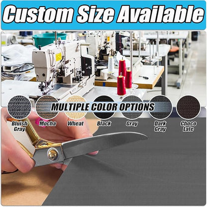 Amagenix 90% Sun Shade Cloth with Grommets, 8' x 12' Pergola Replacement Shade Cover Canopy Privacy Screen for Outdoor Patio Garden, Gray (We Customized)