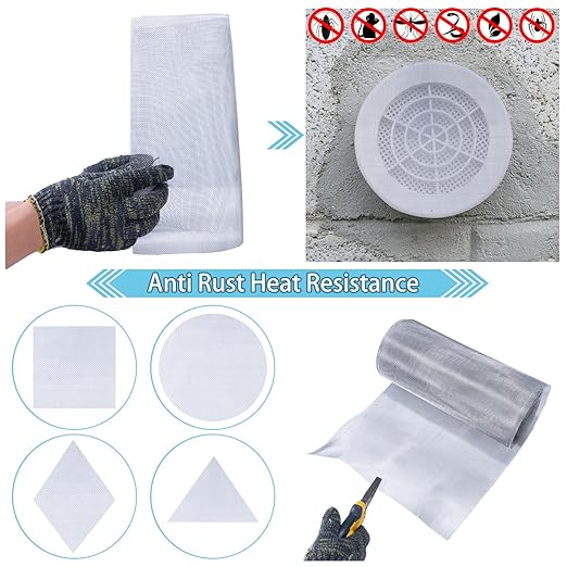 Wire Mesh Roll 11.8 in X 9.84 Ft 304 Stainless Steel Woven Wire Screen Mesh Never Rust，Pest Rat Mesh for Preventing Rats Squirrel and Mouse Access TXZWJZ