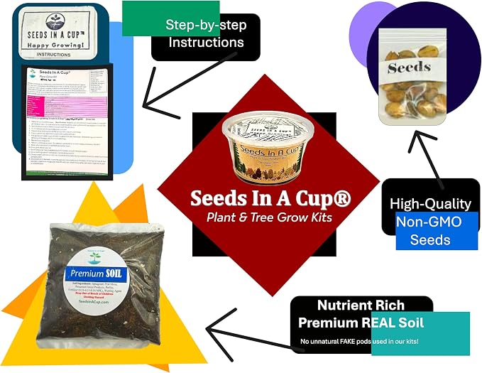 Tree Grow Kit | Easy to use | Educational | Memorial Gift | Plant It for The Planet | Grow Your Own Tree |Wide Selection to Choose from (Crape Myrtle)