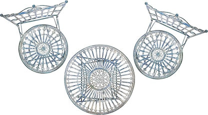 SAFAVIEH Outdoor Collection Belen Antique Blue 3-Piece Bistro Set
