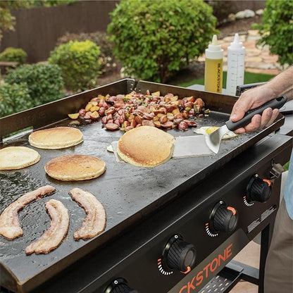 Blackstone 2210 Original 36” Omnivore Griddle with Two Side Shelves, Powder Coated Steel, Black