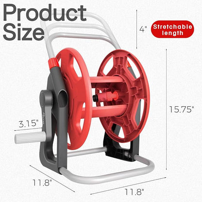 Garden Water Hose Reel Cart,Holds 50-60 Ft of 5/8 Inch Hose, Portable Hose Pipe Holder for Outside