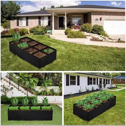 6x3 Ft Fabric Raised Garden Bed with 8 Grids - Perfect for Tomato and Potato Grow Bags, Outdoor Indoor Vegetable Garden Clearance Grow A Garden Solution