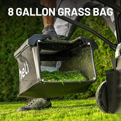 Litheli Lawn Mower 18" Electric Self Propelled for Garden Yards, Lightweight Cordless Lawn Mower Brushless with 6-Position Height Adjustment, 2 x 20V 4.0Ah Battery