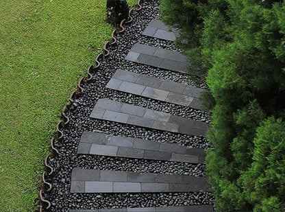40lbs Black Pebbles for Landscaping, 1-2Inch Natural River Rocks for Aquarium, High Polished Decorative Stones for Vase Filler Fish Tank Gardening
