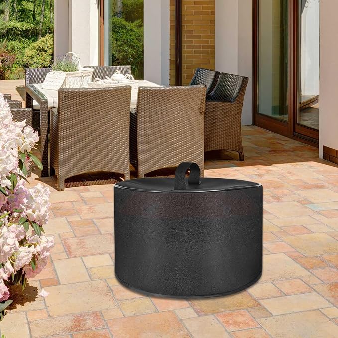 Grill Cover Compatible with Gas One CG-14 14-inch Portable Barbecue Grill, Waterproof Dust-Proof Barbecue Grill Cover for 14in Grill, Heavy-Duty Charcoal BBQ Grill Cover with Handle