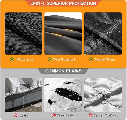 Grill Cover for Recteq Legend 400 Pellet Grill, Heavy Duty Waterproof All-Weather Protection, Outdoor Fade Resistant BBQ Grill Cover (41" L×21" W×39" H)