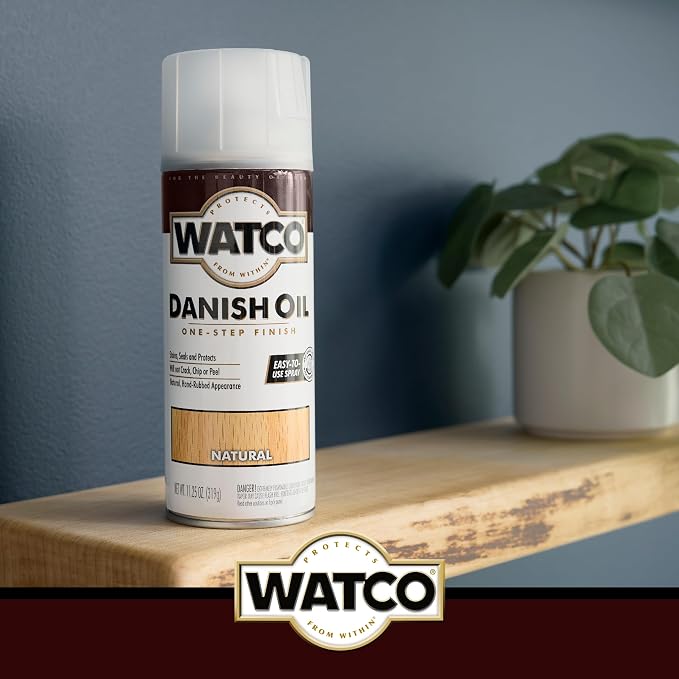Watco Danish Oil Wood Finish Spray, 11.25 oz, Natural