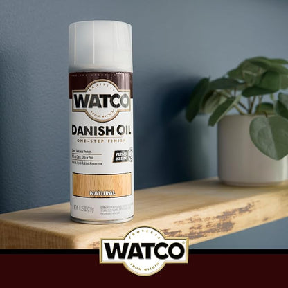 Watco Danish Oil Wood Finish Spray, 11.25 oz, Natural