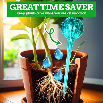 Besti Self-Watering Globes – 4-Pack Extra Large Watering Globes for Plants – Automatic Watering System for Potted Plants – Holds 380-400ml, Waters Plants Up to 2 Weeks (Set of 4 Extra Large)