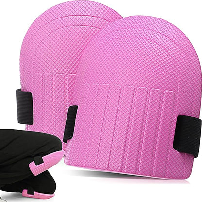 Gardening Knee Pads for Women and Men Lightweight Waterproof Foam Knee Pads for Gardening and Housework with Adjustable Hook'n'Loop Straps(Pink)