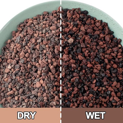 7lb Mix Lava Rocks for Landscaping - Horticultural Volcanic Rock Gravel for Drainage, Succulents, Bonsai, Vase Fillers, Terrarium Plants, Top Dressing