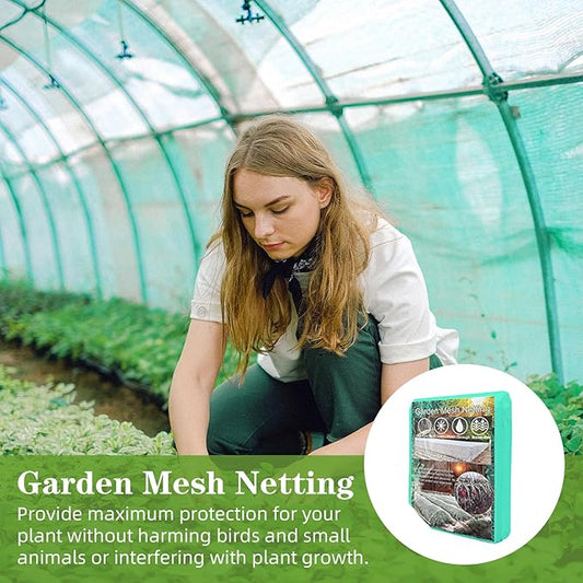 10 x 100FT Garden Mesh Netting, Ultra Fine Mesh Protection Netting Plant Covers Greenhouse Row Cover Raised Bed Screen Barrier Net for Vegetable Fruits Flowers Trees Crops, Green