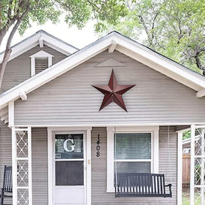 JoyEvy 24" Rustic Metal Barn Star Wall Decor-Handmade Red Barn Stars Indoor or Outdoor Decoration,Star for Outside Texas Stars Art Vintage Western Country Home Farmhouse Wall art Décor.
