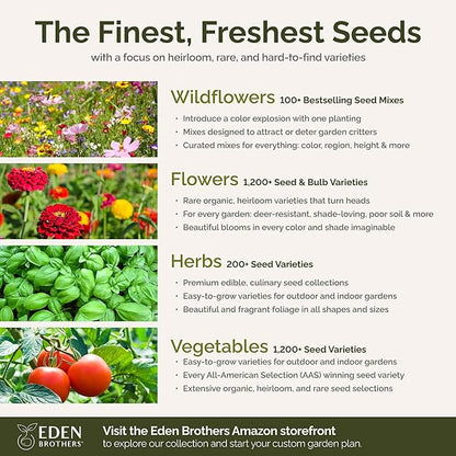 Eden Brothers Michigan Wildflower Mixed Seeds for Planting, 5 lb, 2,400,000+ Seeds with Cornflower, Sweet William, Cosmos | Attracts Pollinators, Plant in Spring or Fall, Zones 3, 4, 5, 6, 7, 8, 9, 10